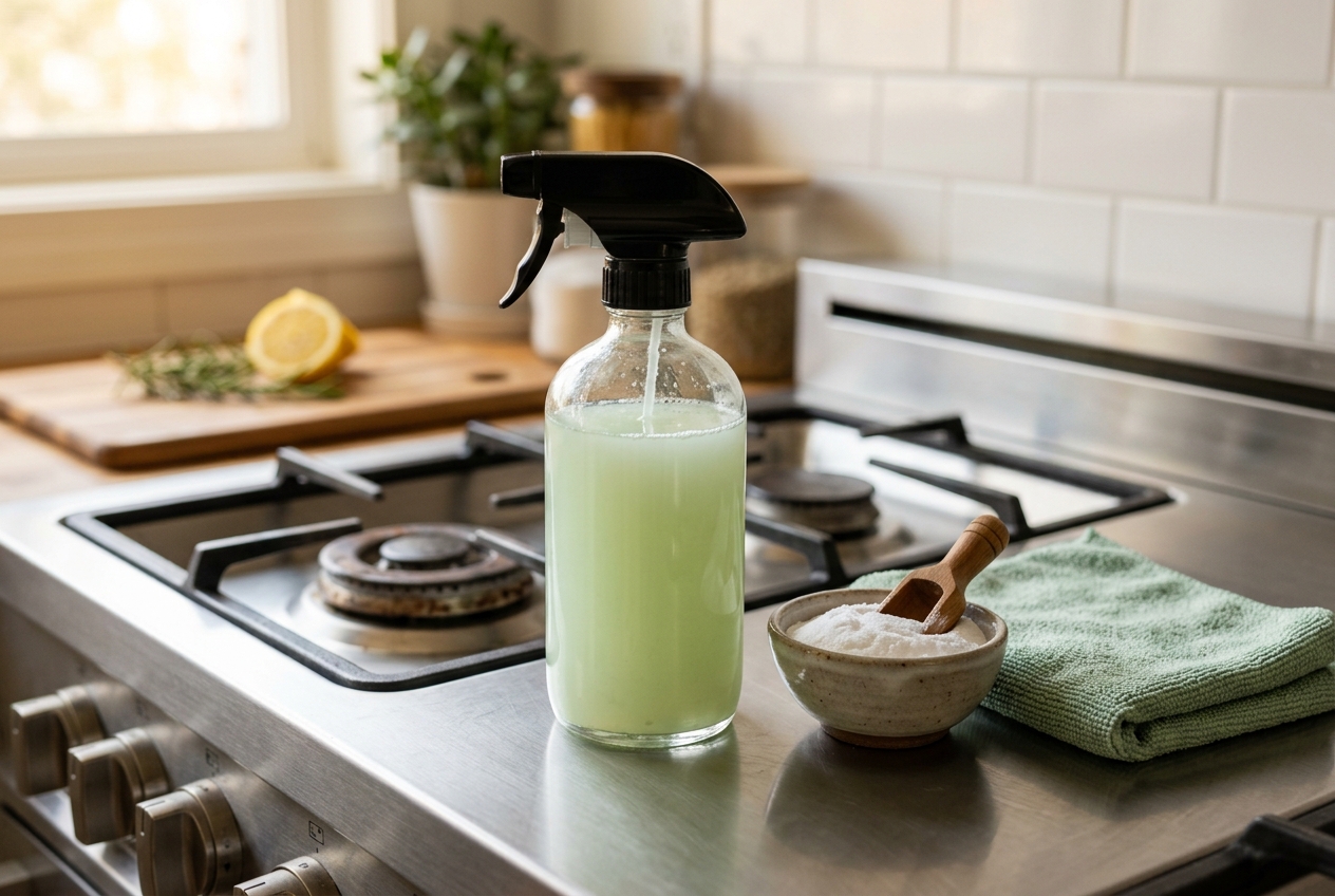 Non-toxic organic cotton and linen shower curtains in a clean, bright bathroom