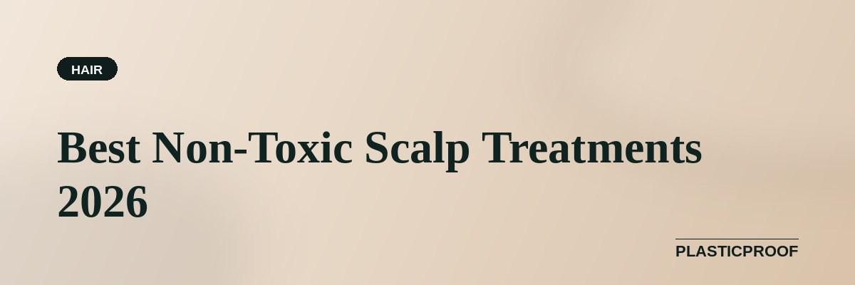 Natural non-toxic scalp treatments with botanical ingredients on a clean bathroom shelf