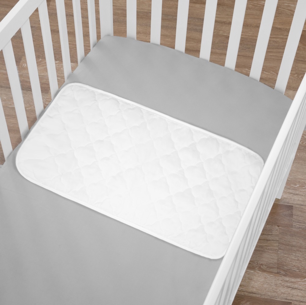 American Baby Company quilted waterproof fitted crib mattress protector with an organic cotton top layer over a TPU waterproof film