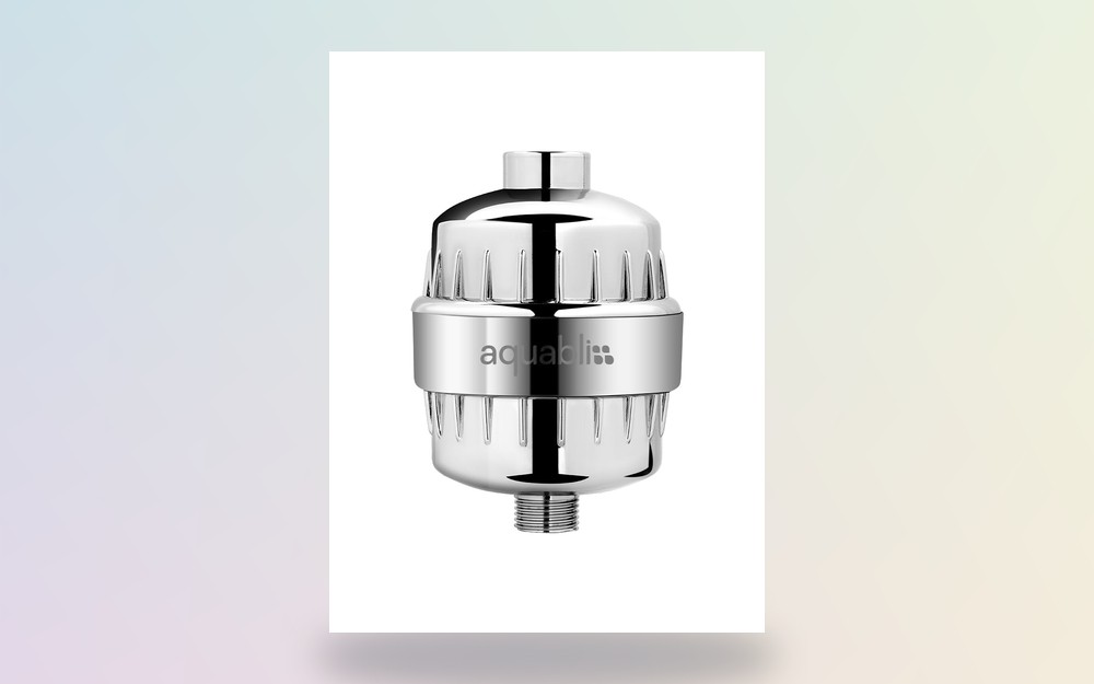 AquaBliss SF100 High Output shower filter — chrome 3-stage KDF-55, calcium sulfite and carbon filtration