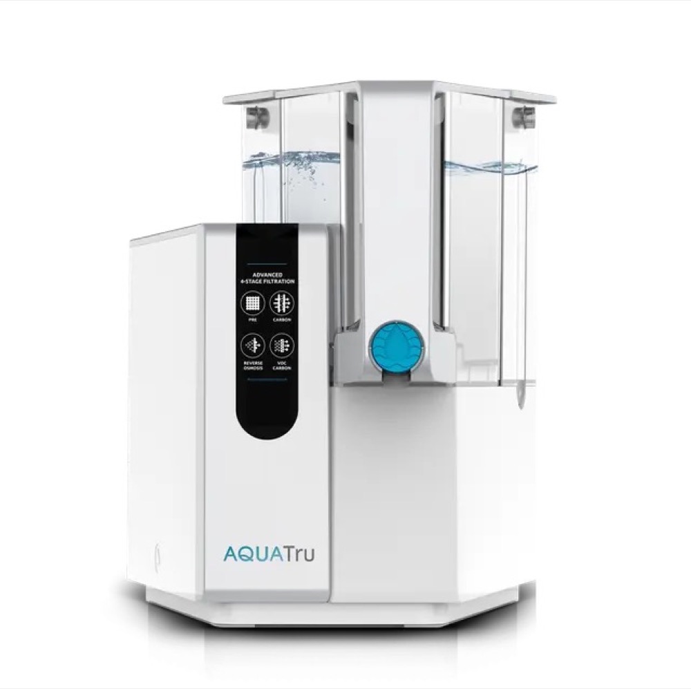AquaTru Countertop RO water purifier — 4-stage reverse osmosis, no installation, BPA-free