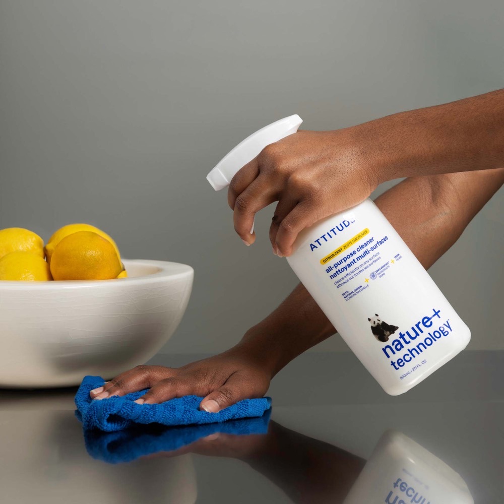 ATTITUDE All Purpose Cleaner, Citrus Zest — EWG Verified plant-based spray bottle