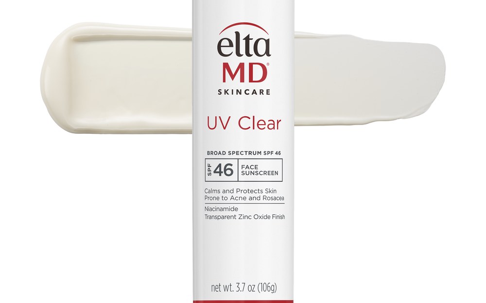 EltaMD UV Clear Broad-Spectrum SPF 46 mineral face sunscreen — zinc oxide and niacinamide, fragrance-free