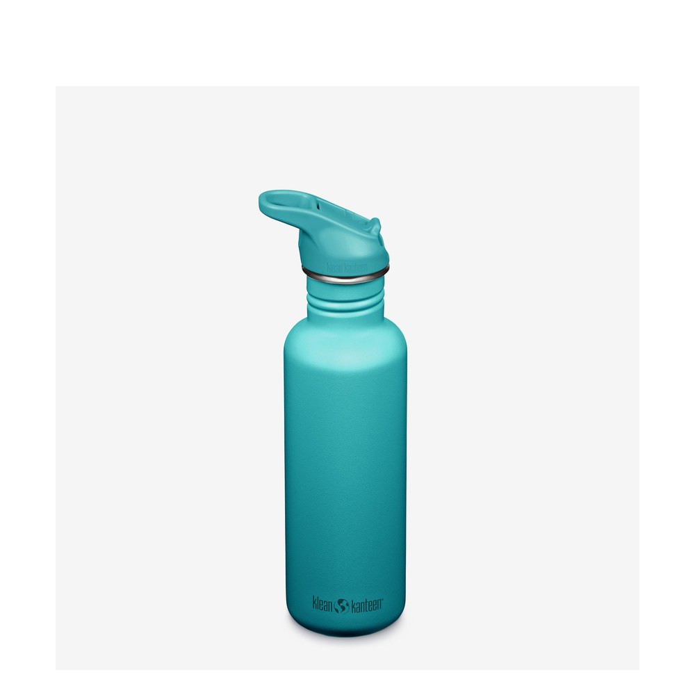 Klean Kanteen Classic 27oz water bottle — 18/8 food-grade stainless steel, single-wall, bamboo cap option