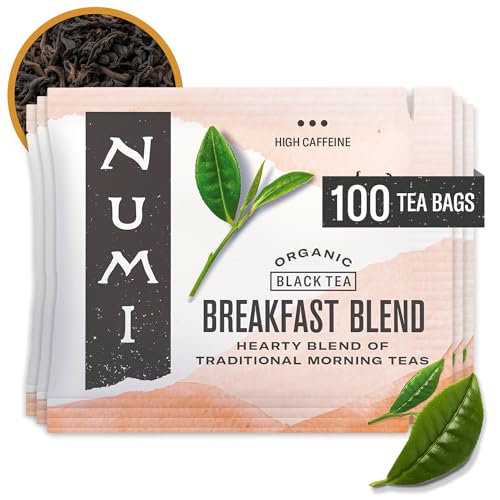 Numi Organic Tea — unbleached abaca-fiber tea bags, no plastic, USDA Organic