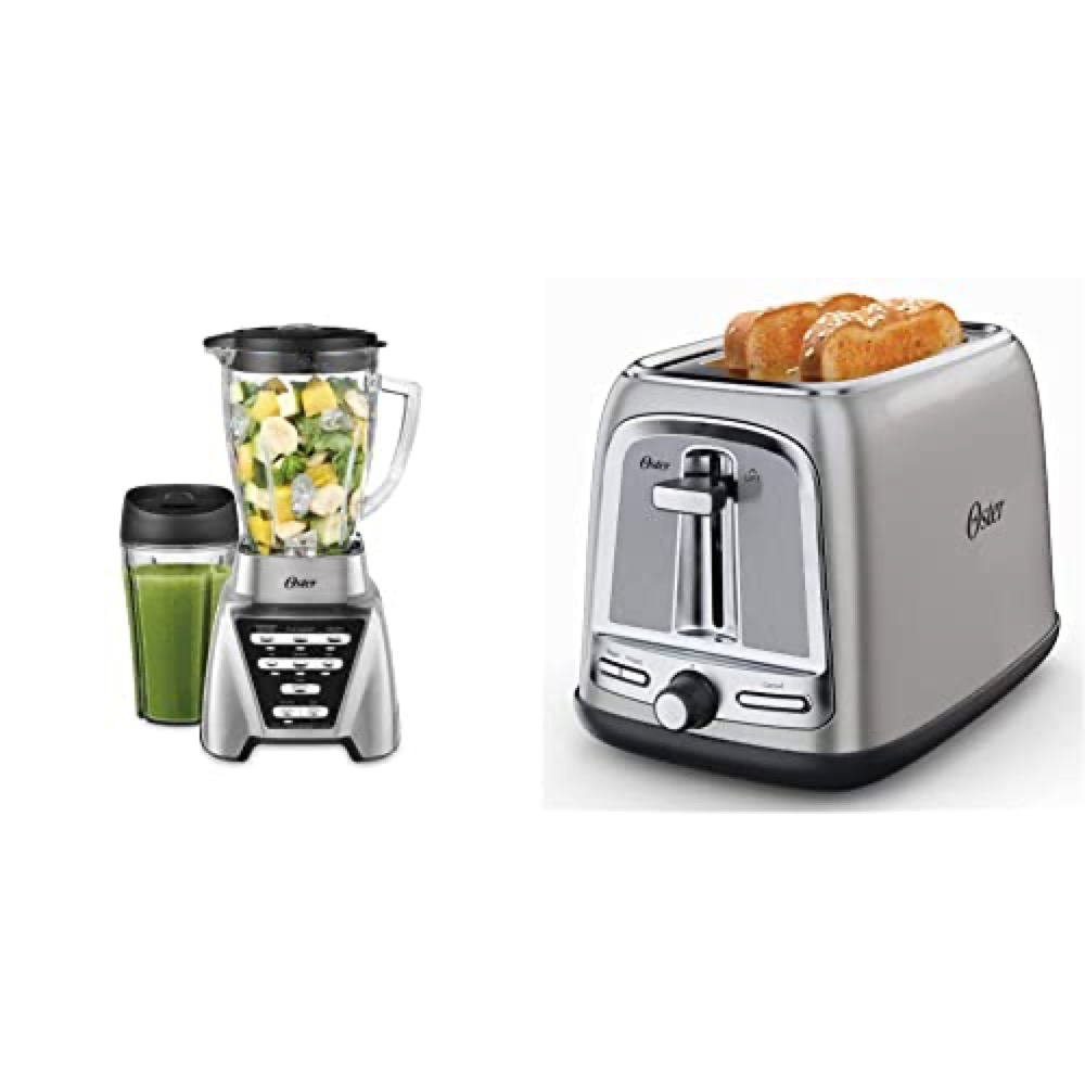 Oster Pro 1200 blender with its Boroclass glass jar and stainless base — the best-value glass-jar pick