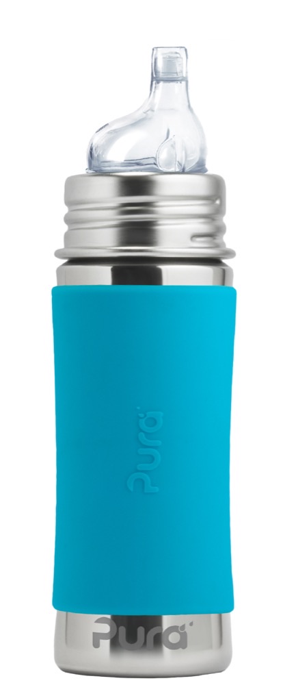 Pura Kiki stainless steel infant bottle with medical-grade silicone nipple