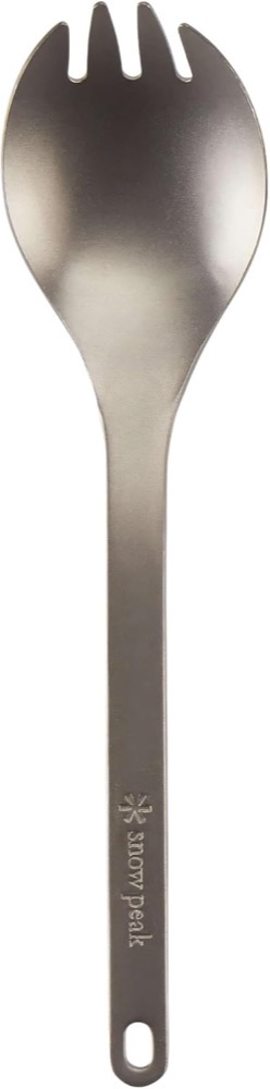 Snow Peak SCT-004 titanium spork — single-piece bare titanium spork made in Japan