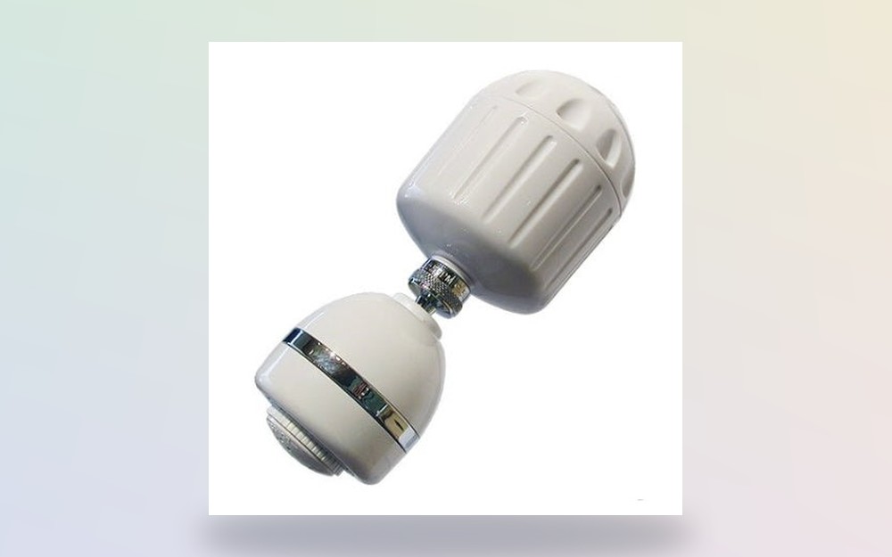 Sprite HO2-WH-M universal shower filter with adjustable head — Chlorgon hot-water chlorine removal media