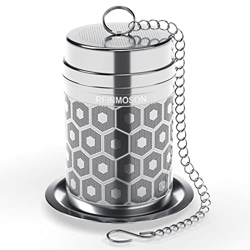 Stainless steel loose-leaf tea infuser — 18/8 food-grade mesh, zero plastic, reusable
