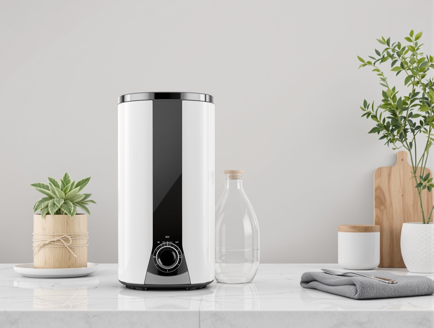 Waterwise 4000 compact countertop water distiller with stainless boiler and glass collection bottle
