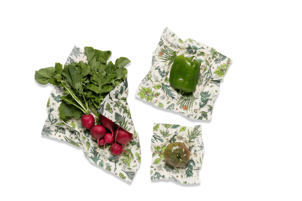 Assorted 3-Pack Beeswax Food Wraps — official product photo