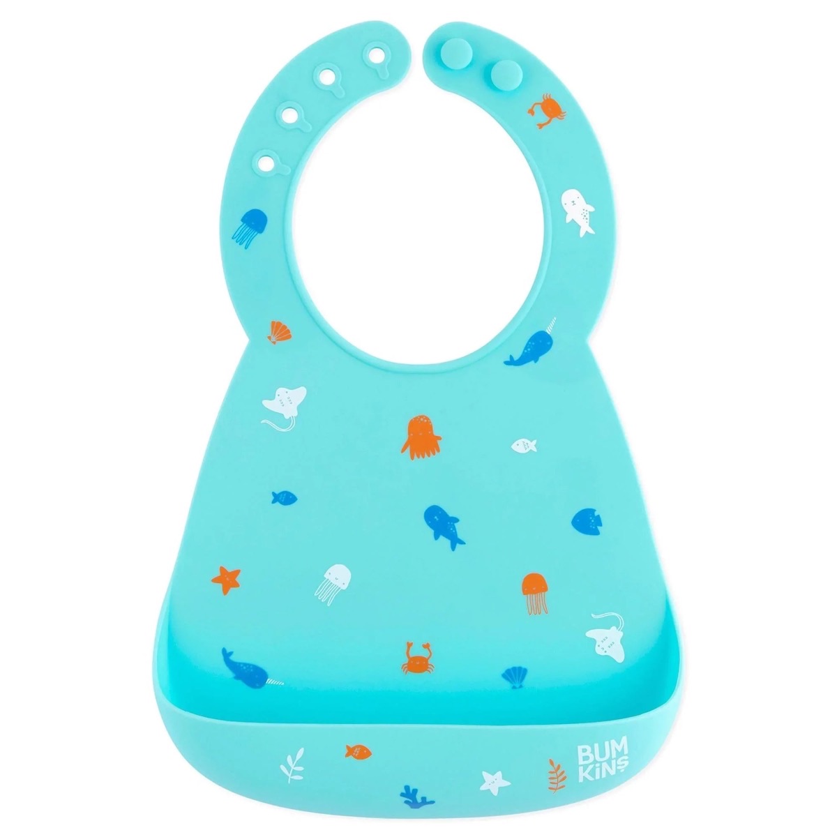 Silicone Baby Bib with Catch-All Pocket — official product photo