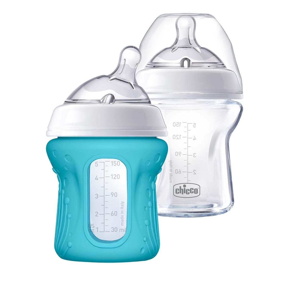 NaturalFit Glass Baby Bottle with Silicone Sleeve — official product photo