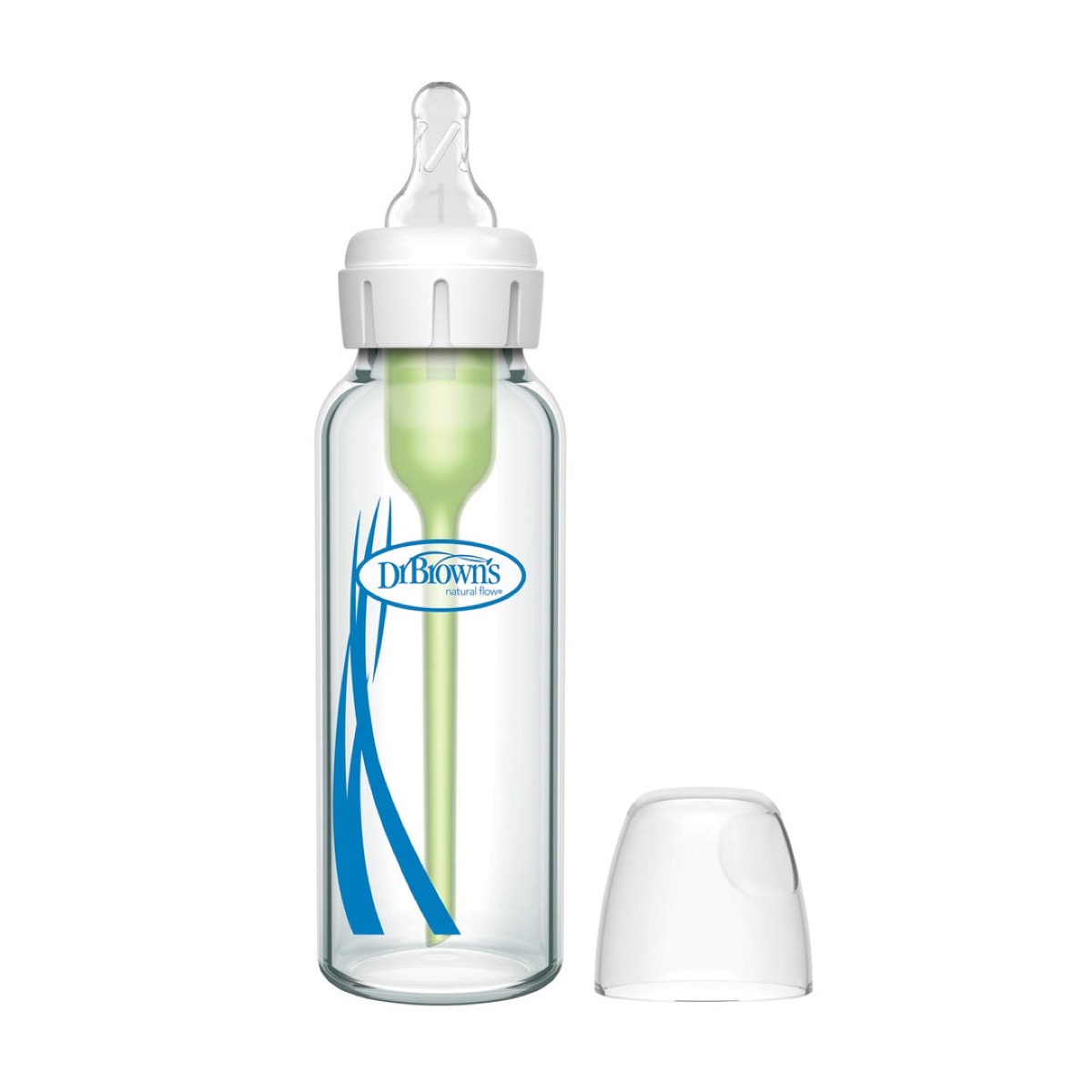 Dr. Brown's Natural Flow Glass Baby Bottle 8oz — official product photo