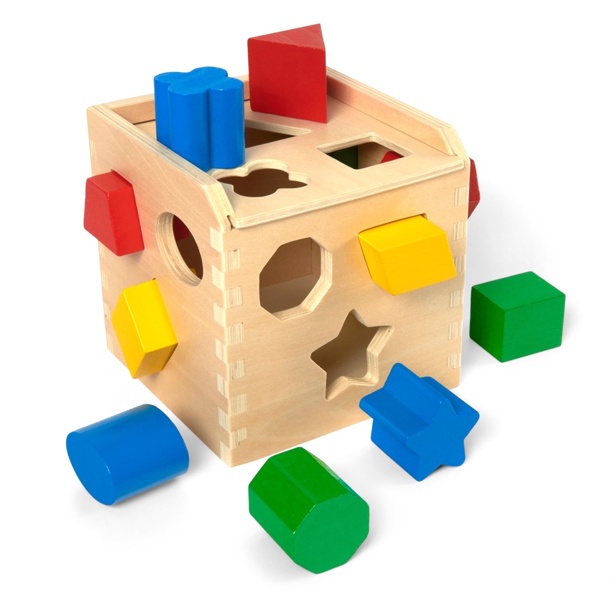 Shape Sorting Cube Classic Wooden Toy — official product photo