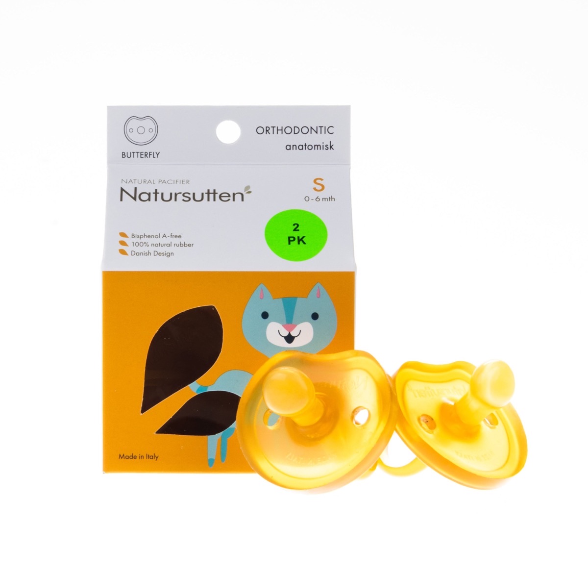 Butterfly Natural Rubber Pacifier — official product photo