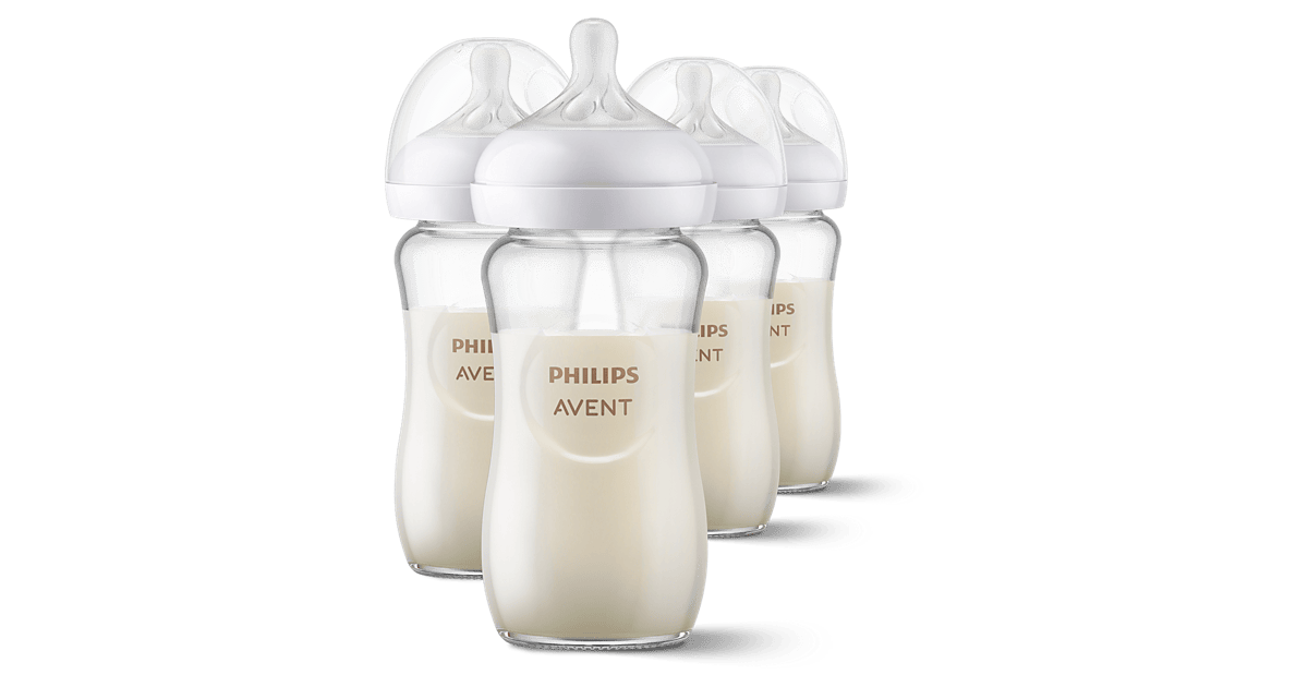 Natural Glass Baby Bottle with Natural Response Nipple — official product photo