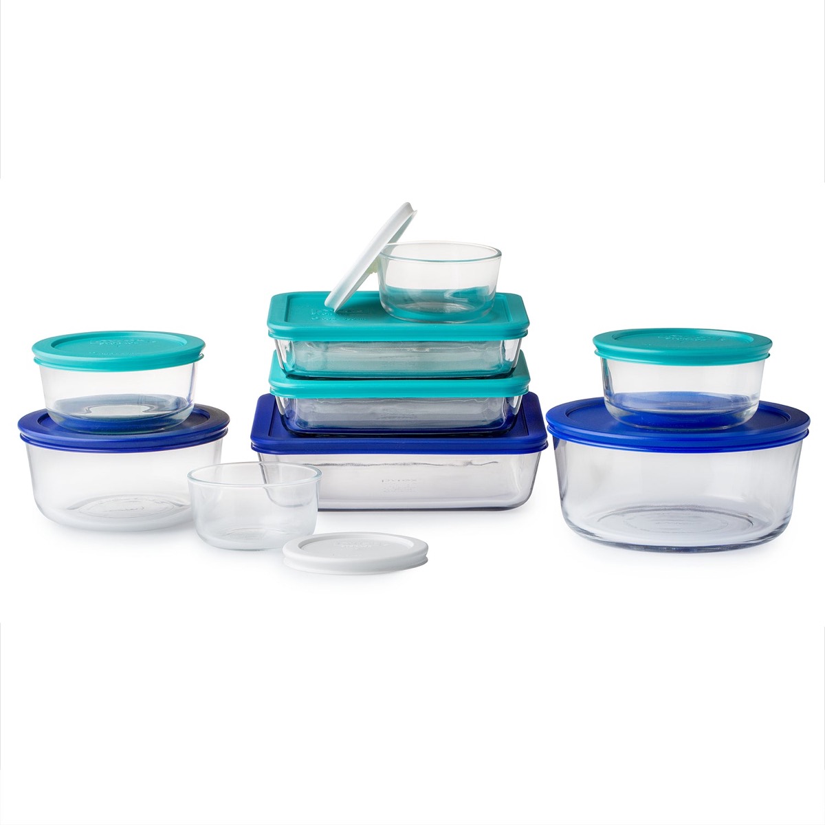 Pyrex Simply Store 18-Piece Glass Storage Set — official product photo