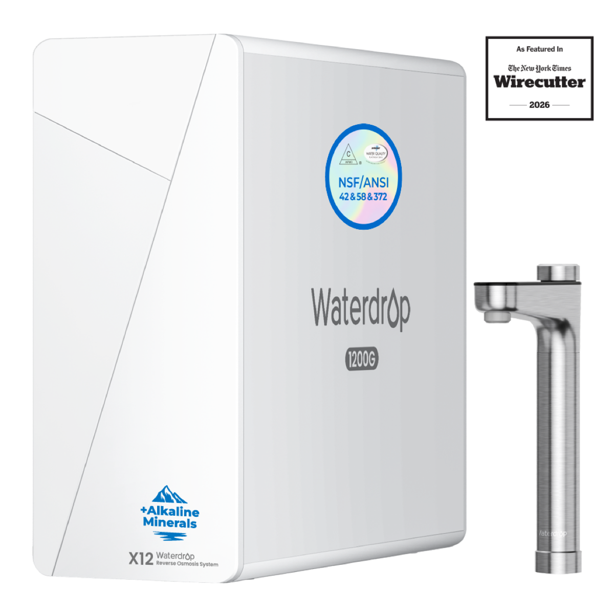Waterdrop X12 Tankless Reverse Osmosis System — official product photo